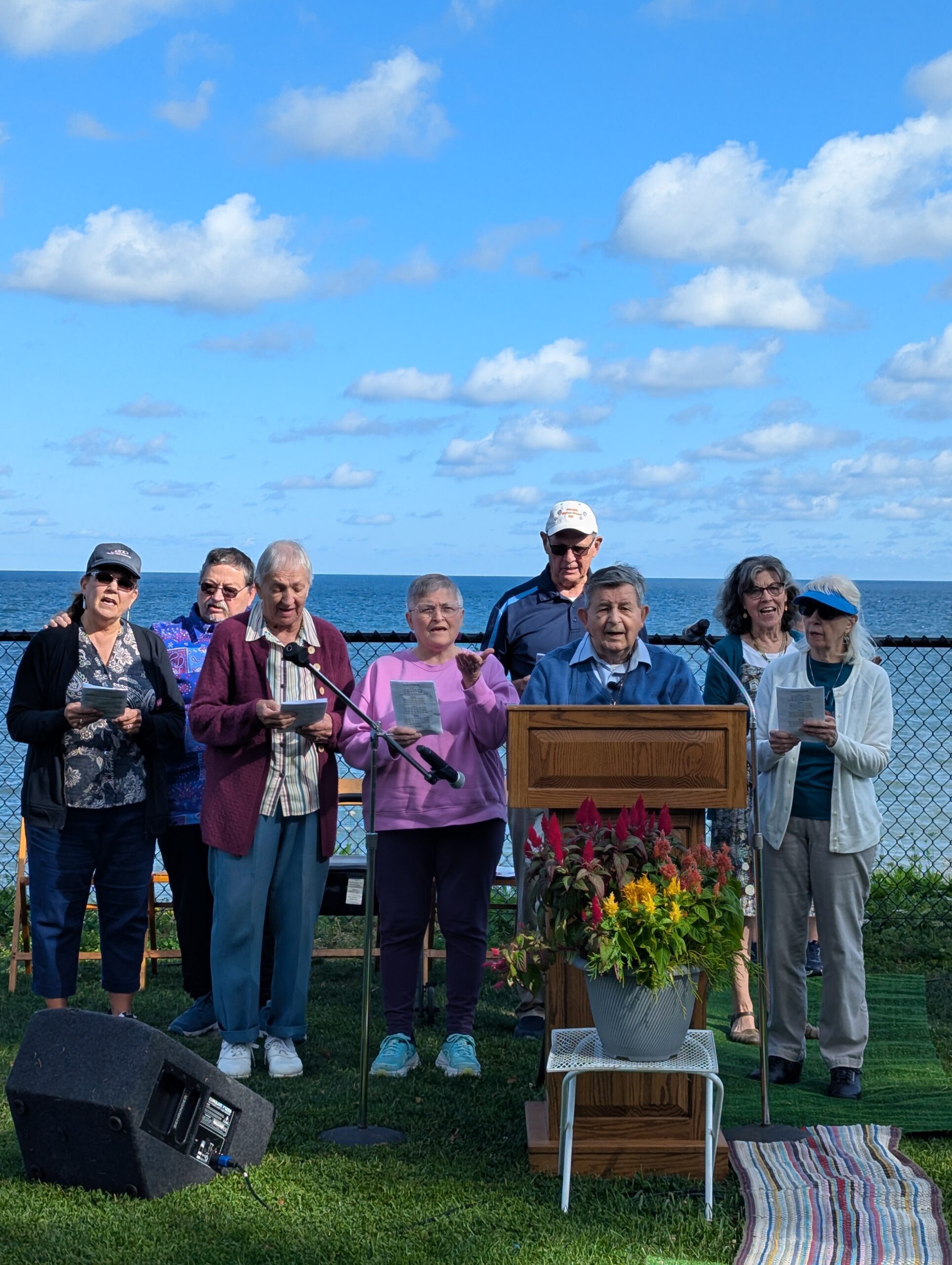 Church choir at park service